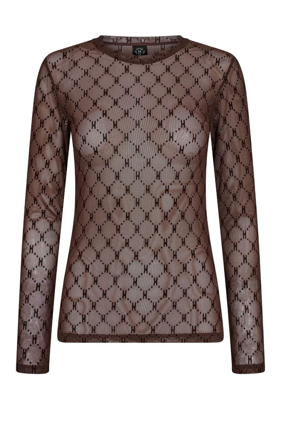 Hype the Detail - Mesh blouse - Brun