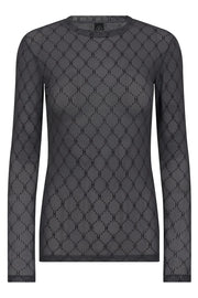 Hype the Detail - Mesh blouse logo - Grå