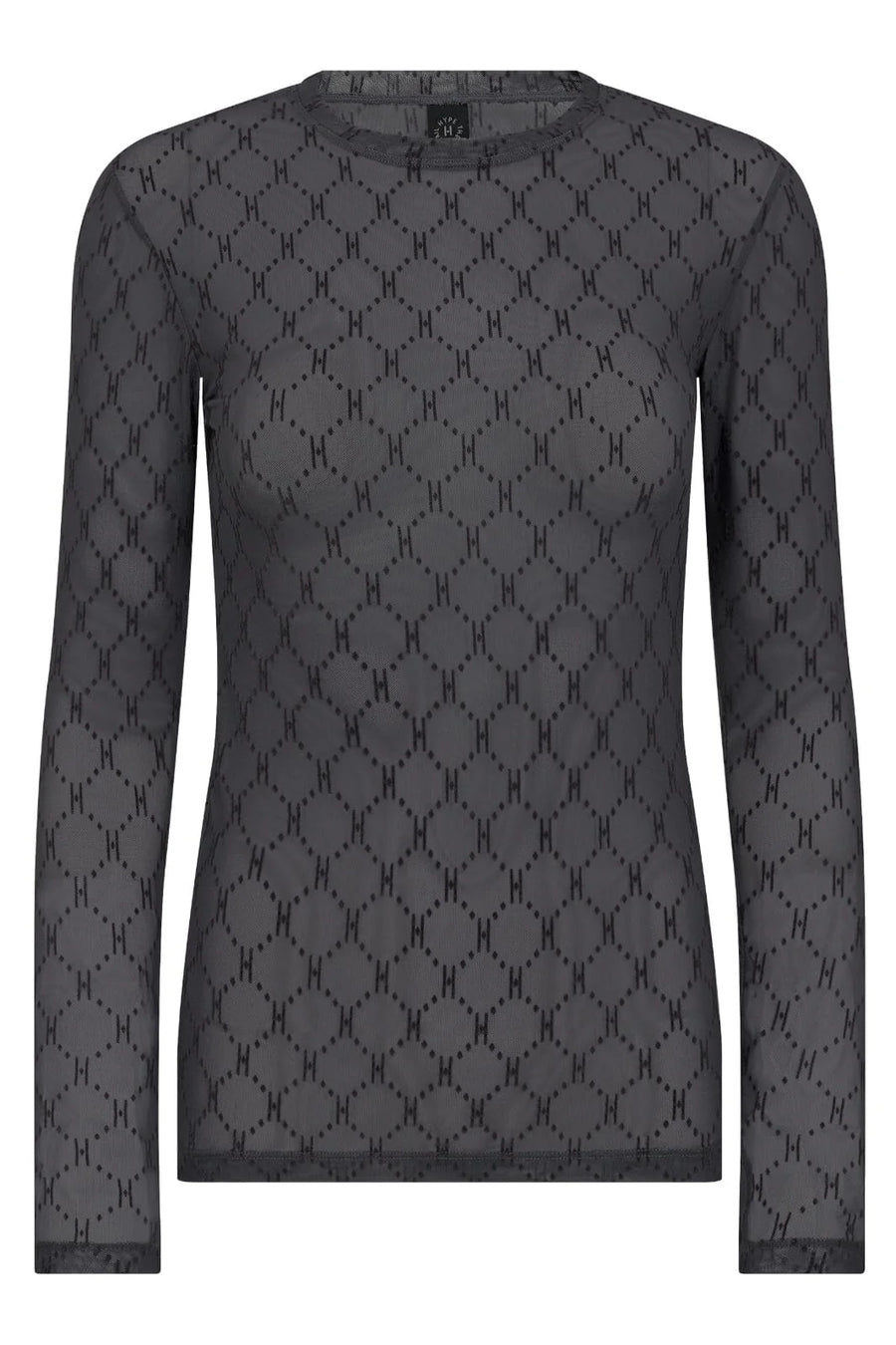 Hype the Detail - Mesh blouse logo - Grå