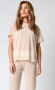 Hype the Detail - Lace mesh T-shirt - Powder