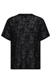 Hype the Detail - Lace mesh T-shirt - sort