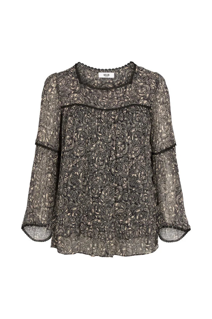 Moliin Copenhagen - Carol Bluse - Black/sand