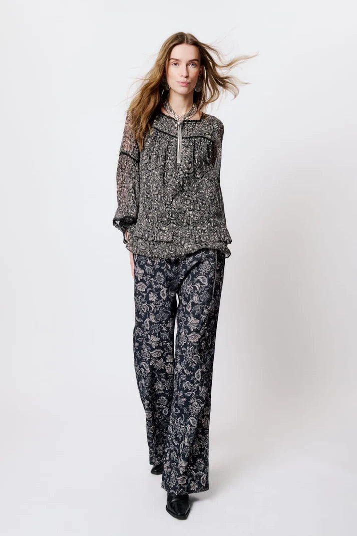 Moliin Copenhagen - Carol Bluse - Black/sand
