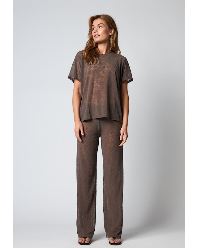 Hype the Detail - Lace Mesh Pants - Moro