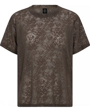Hype the Detail - Lace mesh T-shirt - Moro