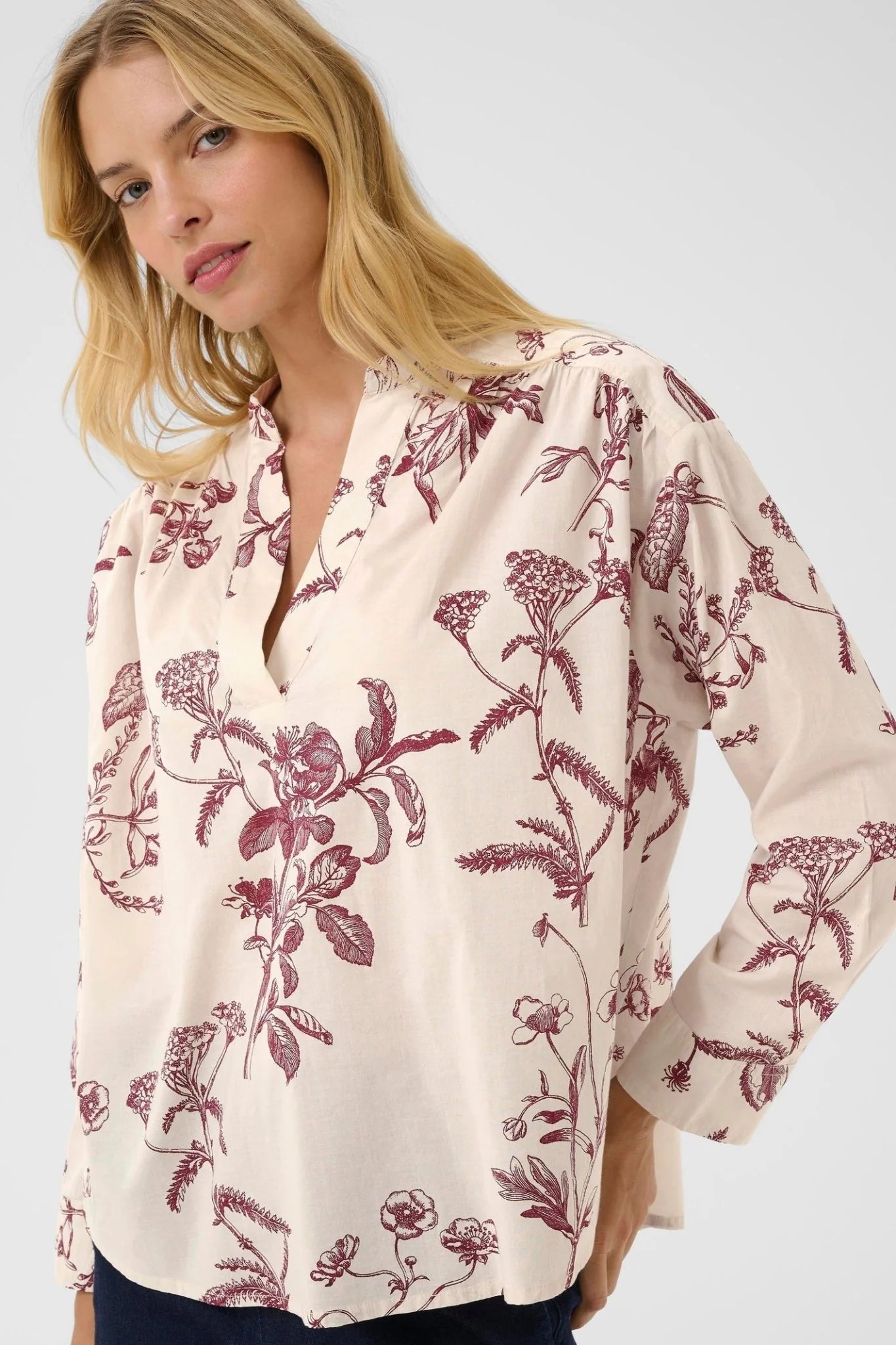 Part Two - Natale bluse - Tawny Port
