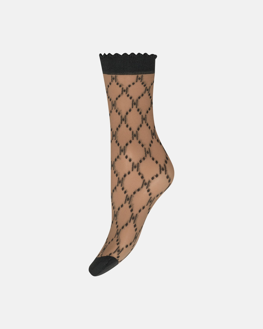 Hype the Detail - Logo ankel sock - natur/sort