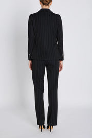 Bruuns Bazaar - Hydrangea Nora Blazer - Black Pinstripe