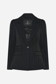 Bruuns Bazaar - Hydrangea Nora Blazer - Black Pinstripe