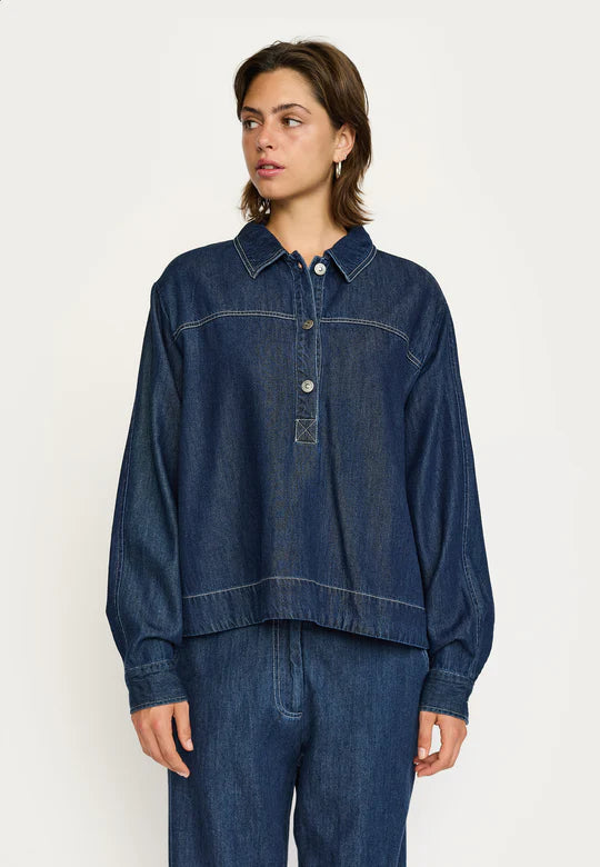 Soft Rebels - Portia Bluse - Dark blue