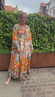 Qnuz - Mix dress - Orange