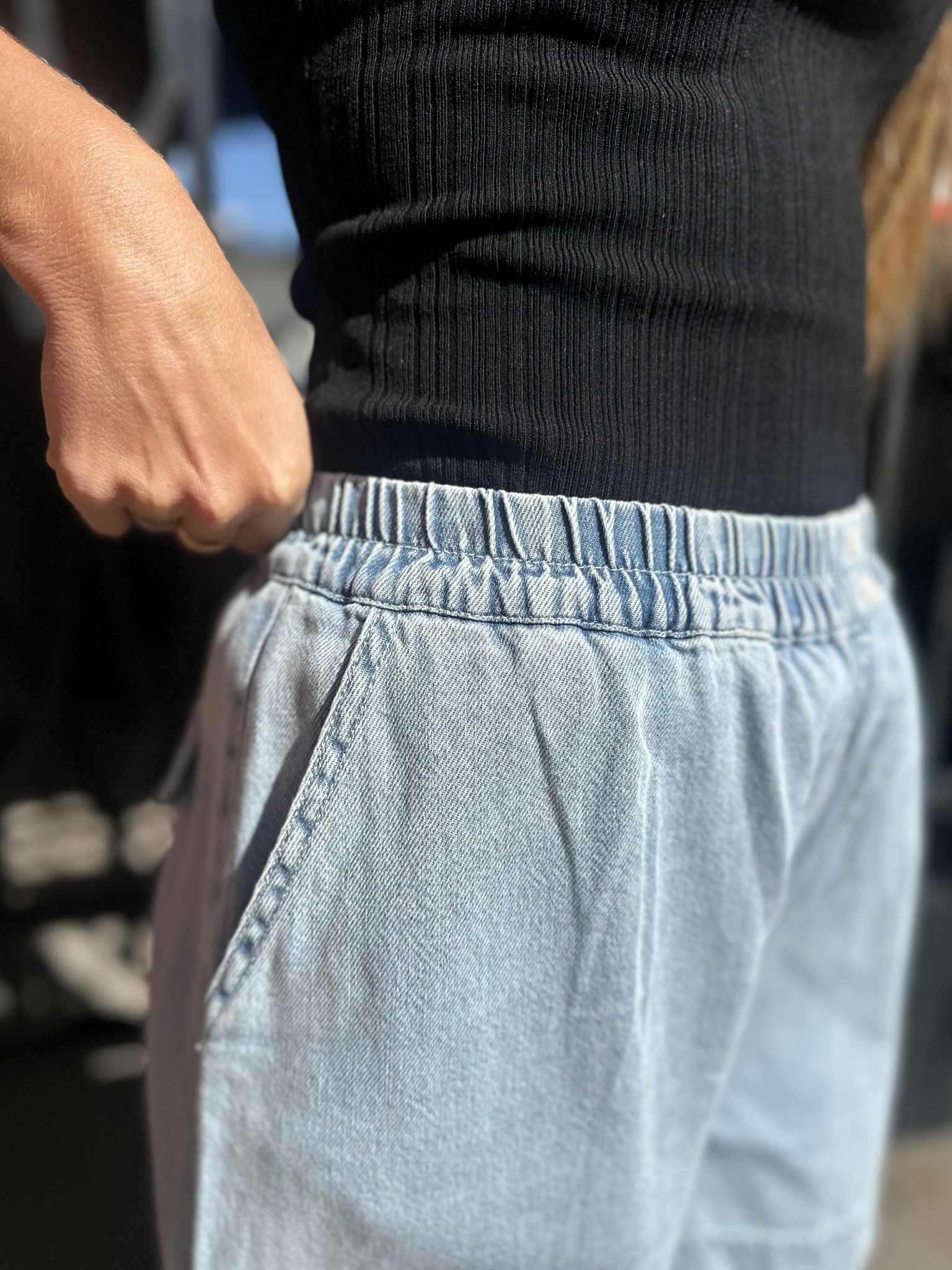 Soft Rebels - Rivira shorts - Light wash