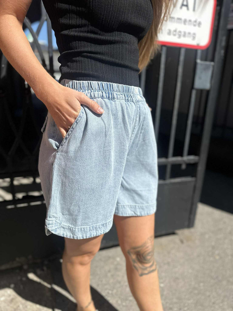 Soft Rebels - Rivira shorts - Light wash