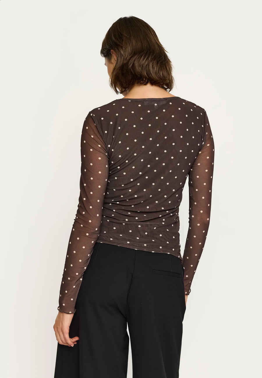 Soft Rebels - Roselyn o-neck - Coffe bean