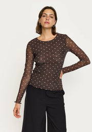 Soft Rebels - Roselyn o-neck - Coffe bean