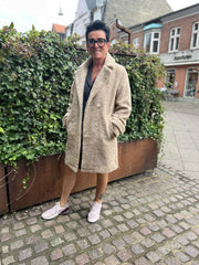 Gustav - Galia fake fur coat - Sandstone