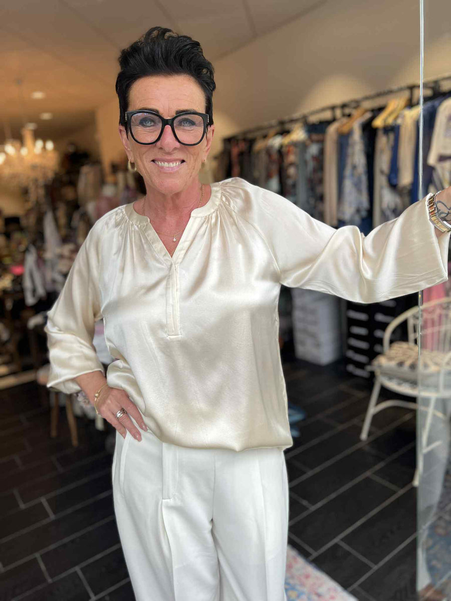 Charlotte Sparre - Solid Selma blouse - Cream