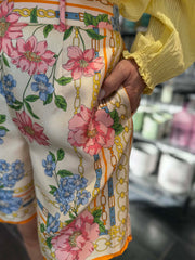 Charlotte Sparre - Fleur de chaine shorts - Cream/multi