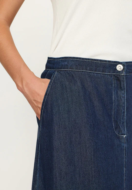 Soft Rebels - Portia Midi Skirt - Dark blue