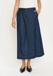 Soft Rebels - Portia Midi Skirt - Dark blue