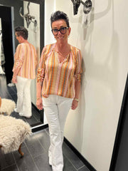 CHarlotte Sparre - Dotty button up - Orange