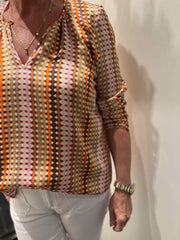 CHarlotte Sparre - Dotty button up - Orange