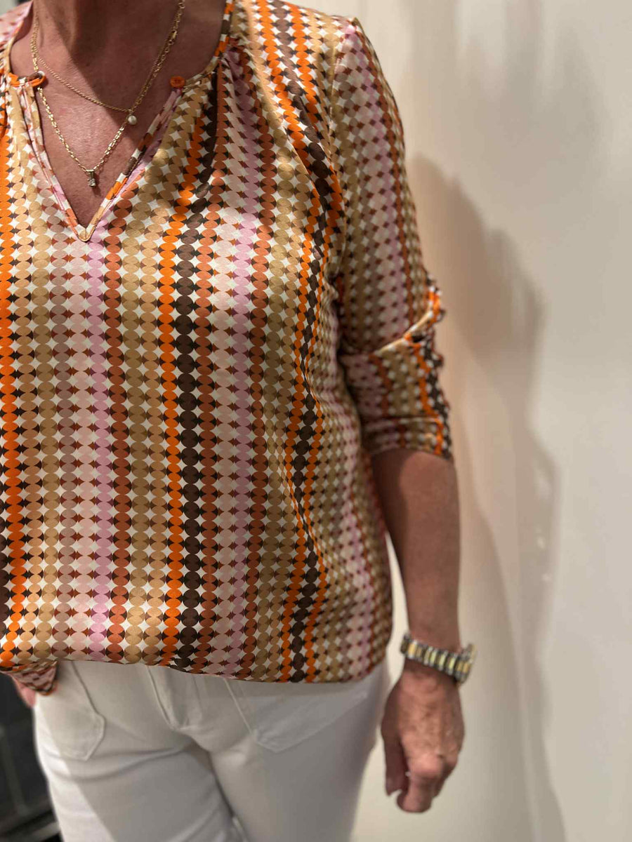 CHarlotte Sparre - Dotty button up - Orange