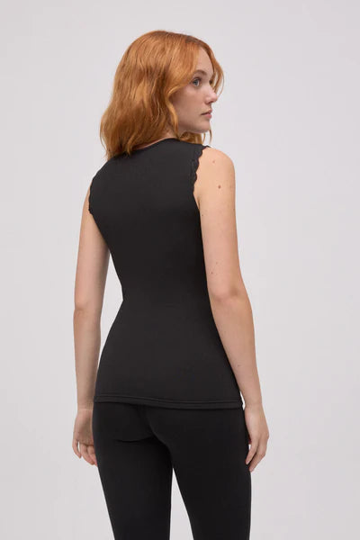 Ysabel Mora - Sleeveless thermo top - Sort