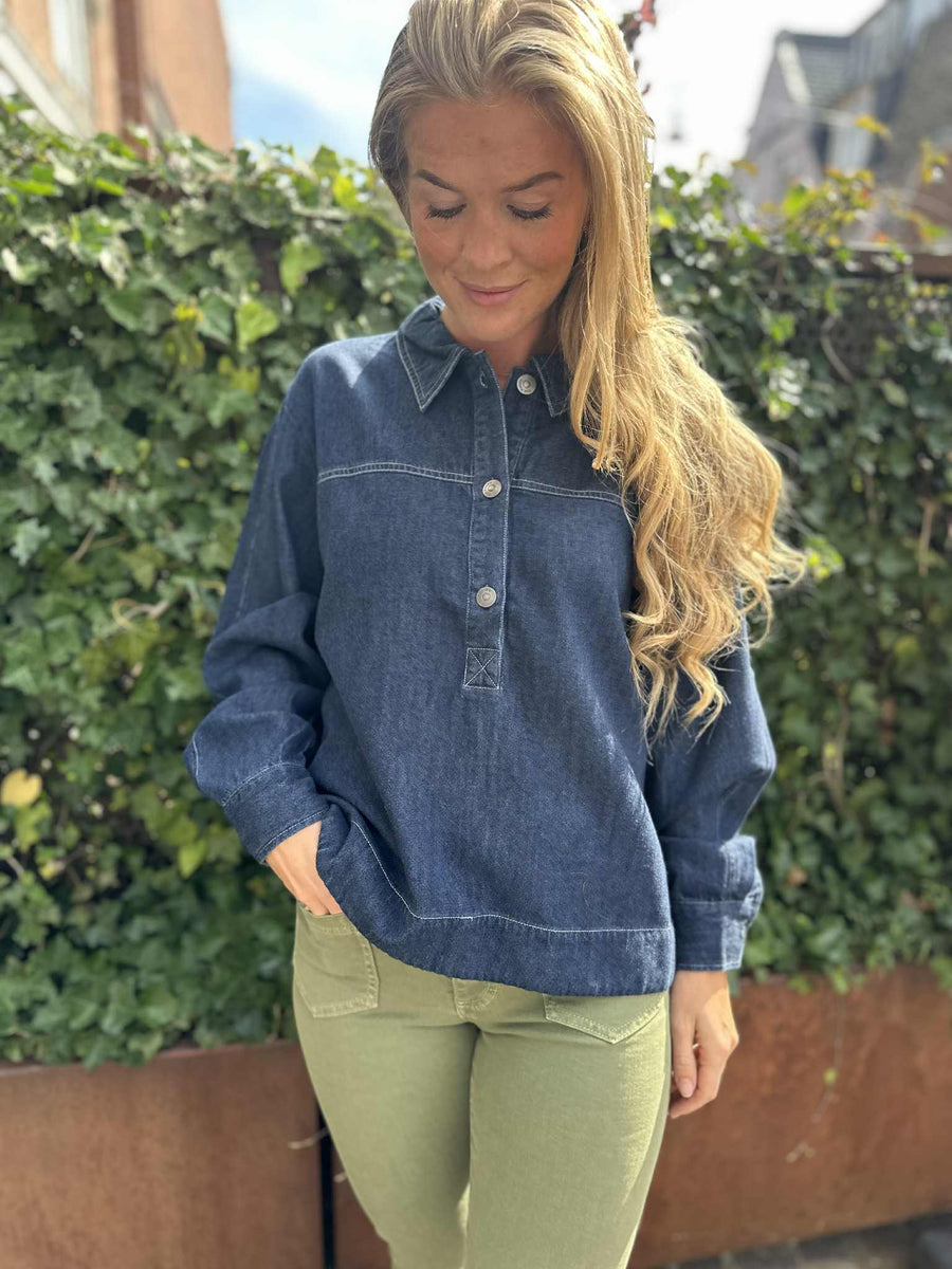 Soft Rebels - Portia Bluse - Dark blue