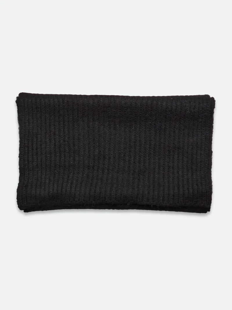 Rosemunde - Tulip wool knit scarf - Black