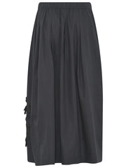 Lundgaard - Pleated skirt - Black flowers
