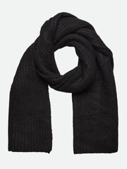 Rosemunde - Tulip wool knit scarf - Black