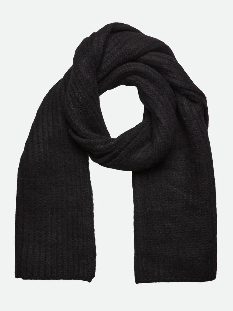 Rosemunde - Tulip wool knit scarf - Black