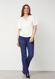 Isay - Tinni V-neck tee - White