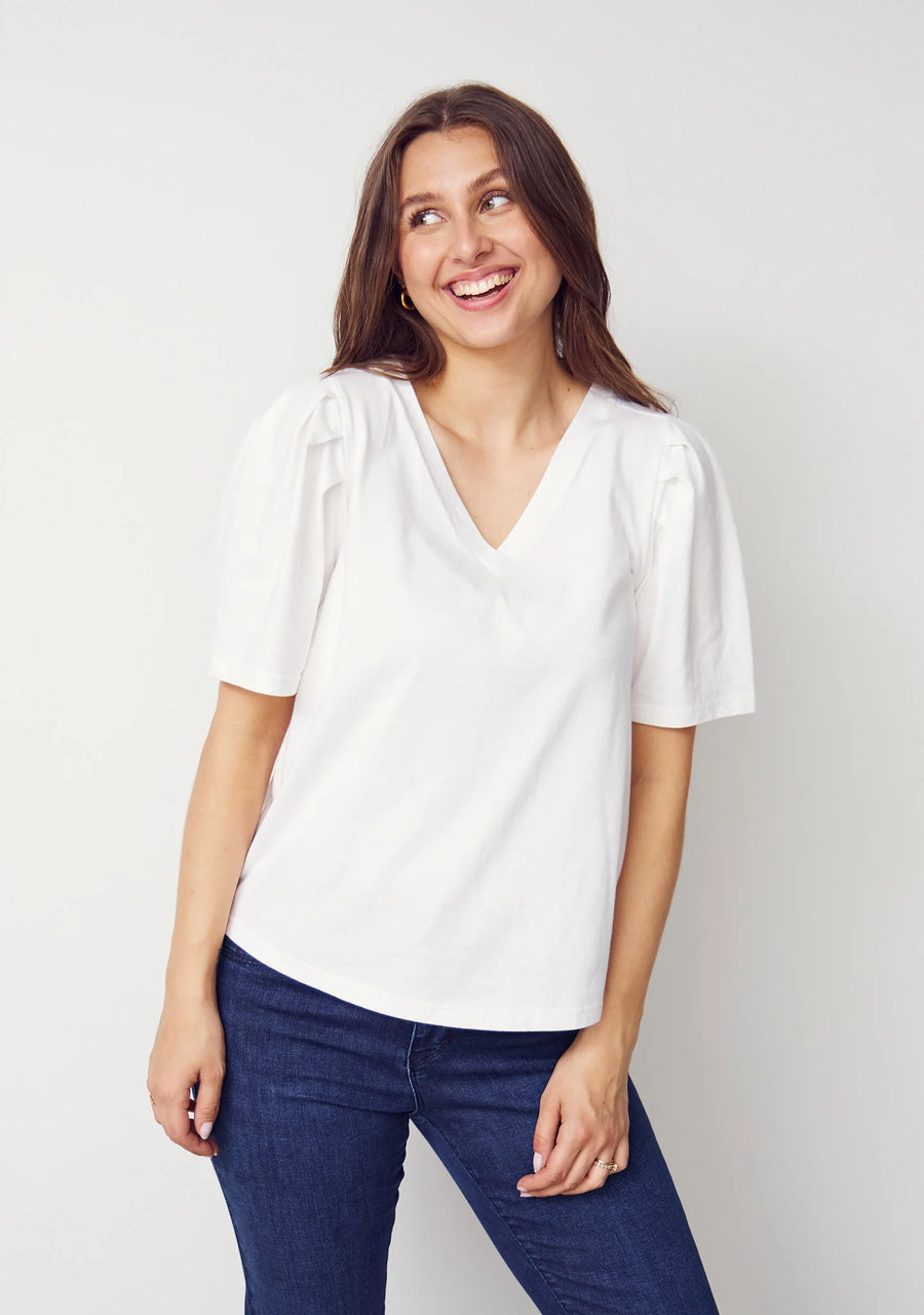 Isay - Tinni V-neck tee - White