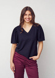 Isay - Tinni V-neck tee - Black