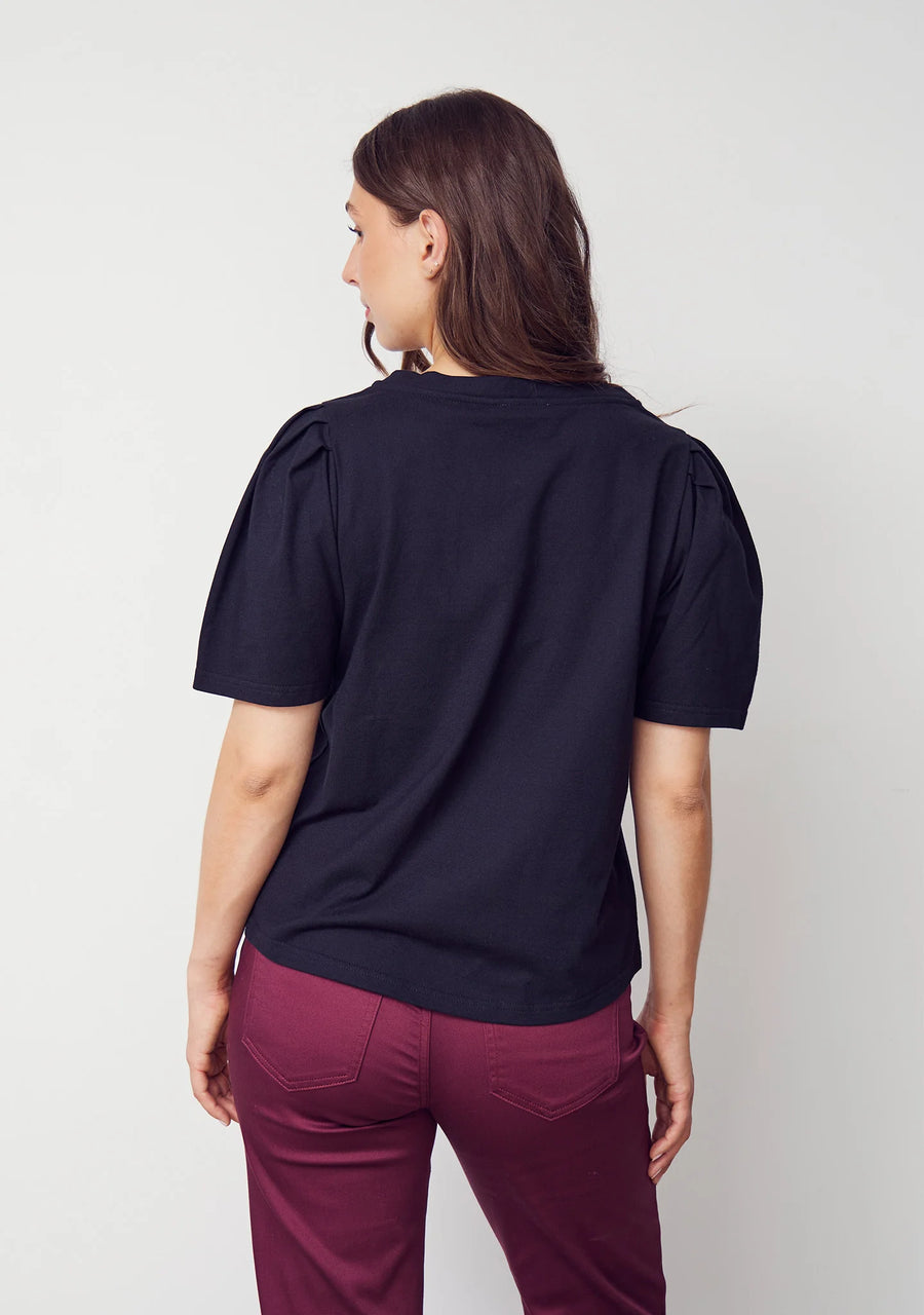 Isay - Tinni V-neck tee - Black