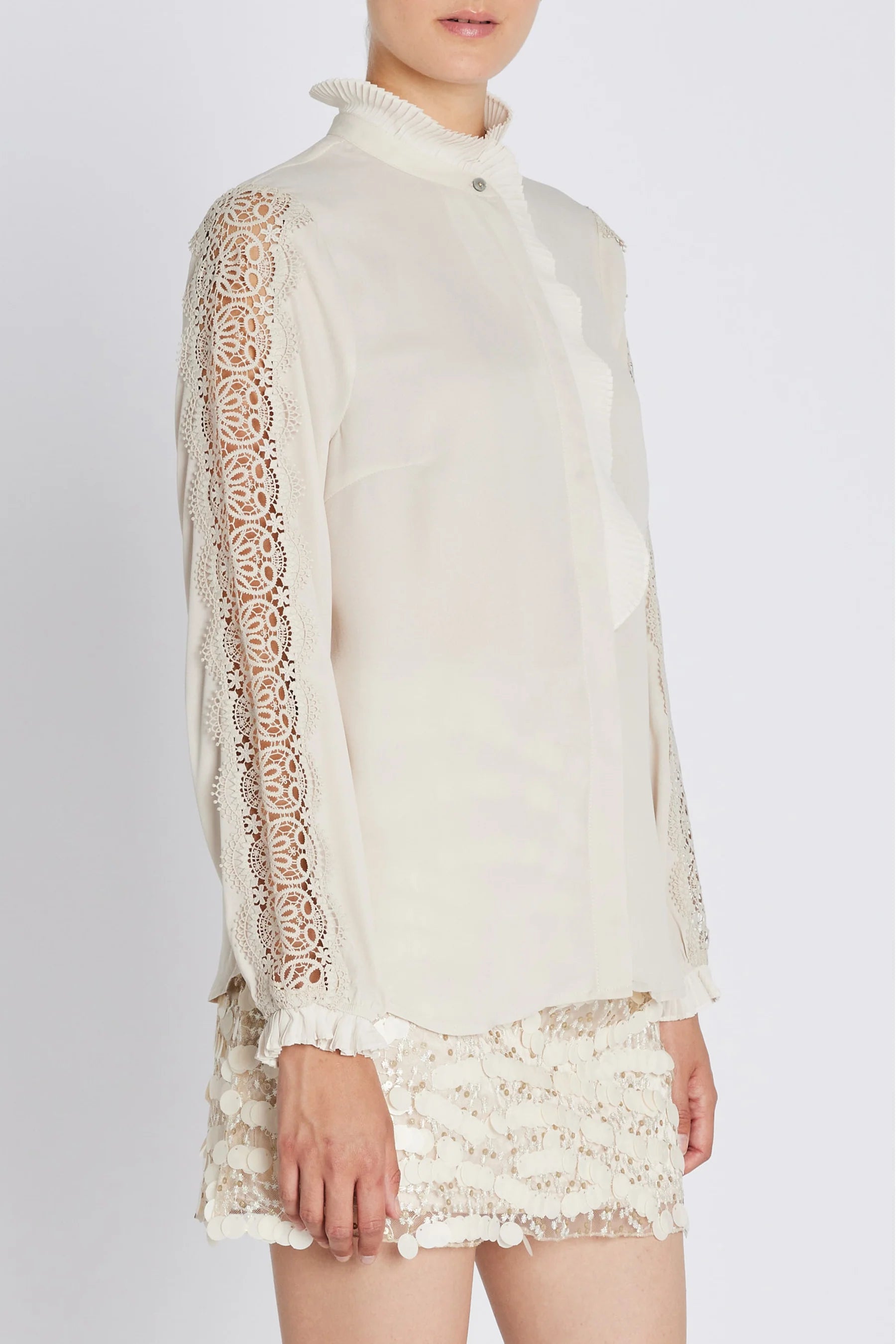 Bruuns Bazaar - Camilla Venya Shirt - Silver cloud