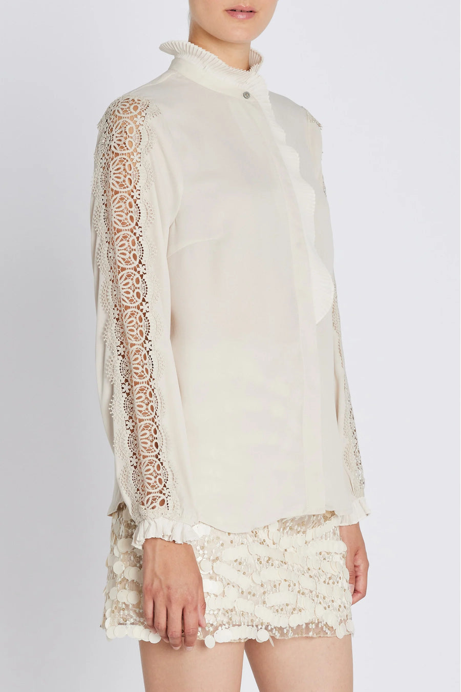 Bruuns Bazaar - Camilla Venya Shirt - Silver cloud