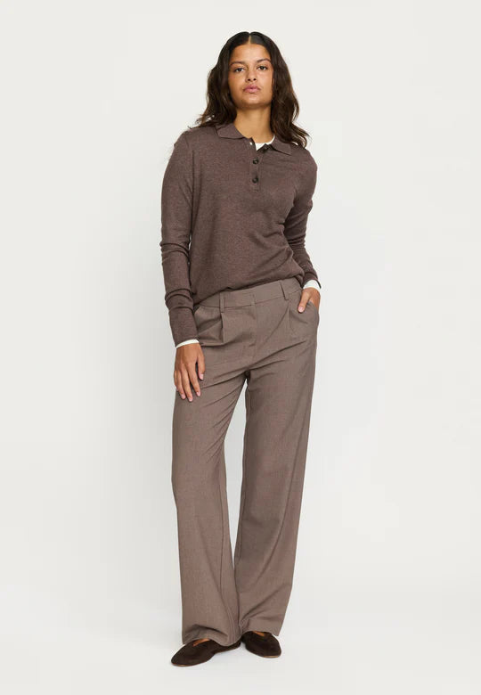 Soft Rebels - Vilja midwaist loose pant - Coffee quartz